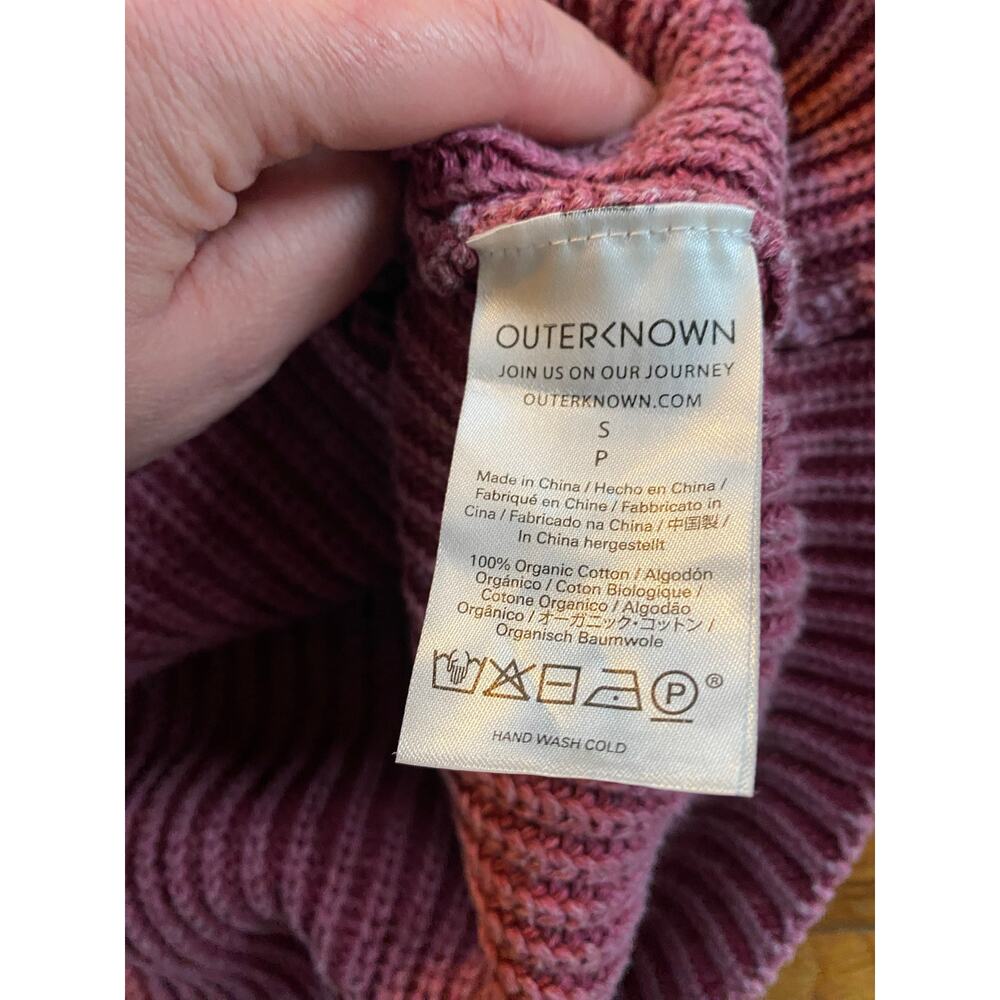 Outerknown Raspberry Ribbed Knit Sweater - Picture 4 of 4